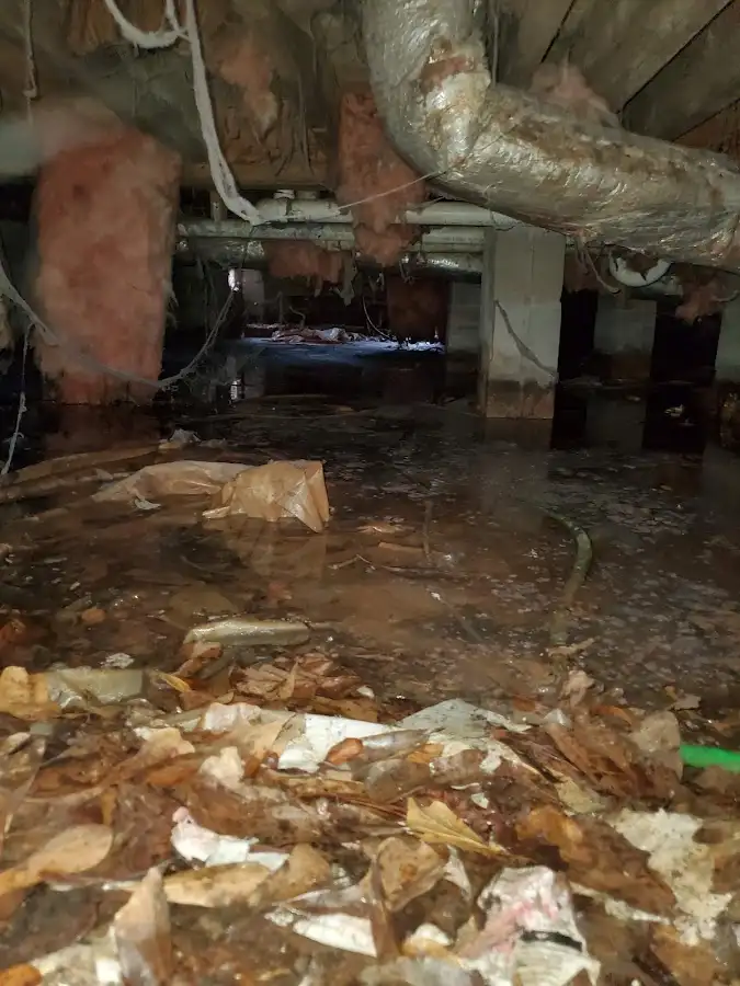 Crawl space flood assessment for Commercial Water Damage Restoration in McDonough