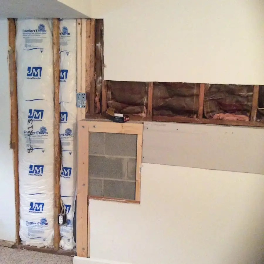 Wall insulation replacement during Contents Cleaning & Restoration in McDonough